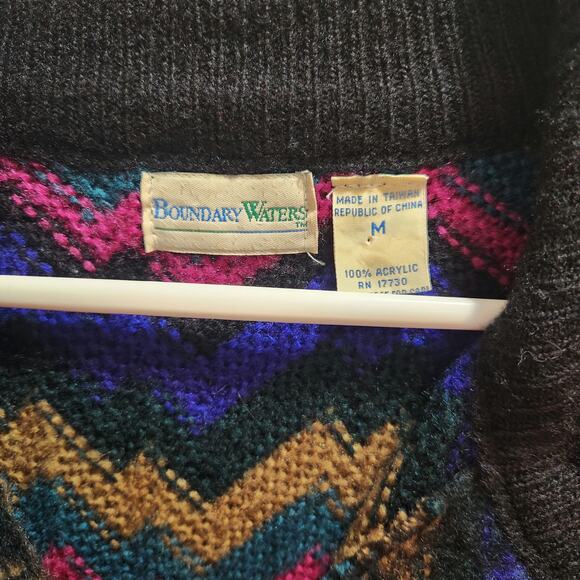 VINTAGE Boundary Waters womans button-up sweater size medium - Picture 3 of 8